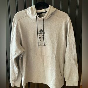 adidas DX1418 0V9001 Men's Sz XL Gray Pullover Hoodie Sweatshirt